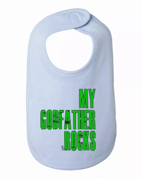 My Godfather Rocks Cute Baby and Toddler Bib  One Size