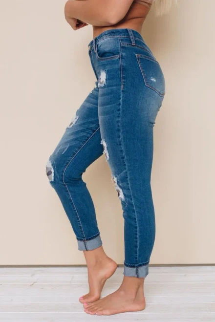 Bold New Me Patched Jeans
