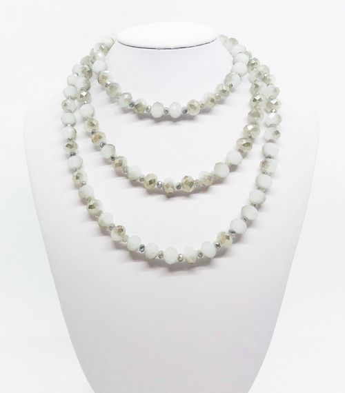 44" Glass Beaded Necklace