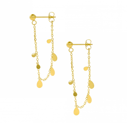 MIRANDA GOLD CHAIN TEARDROP EARRINGS