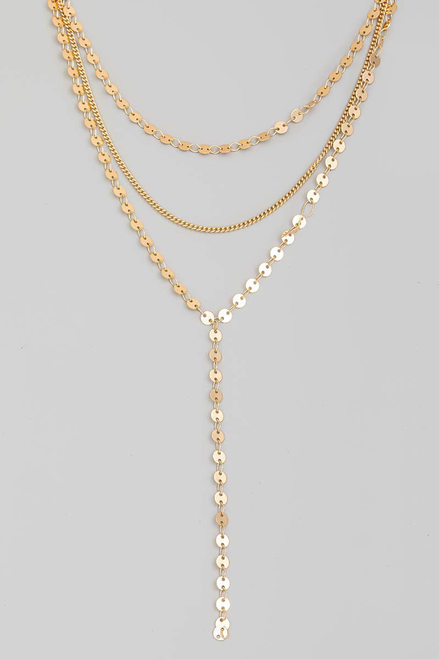 Layered Chain Y Necklace