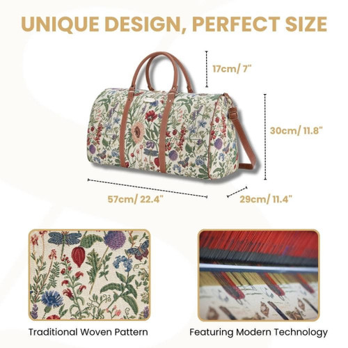 Morning Garden Big Holdall Weekender Bag for Women