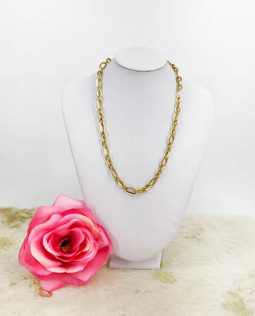 Stainless Steel Rolo Cable Chain Necklace 