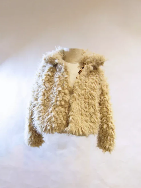 Velvety Leopard Shaggy Jacket