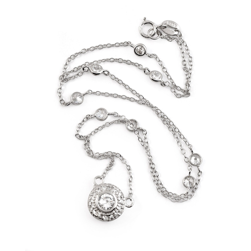 Collette Z Sterling Silver Cubic Zirconia Classic Necklace