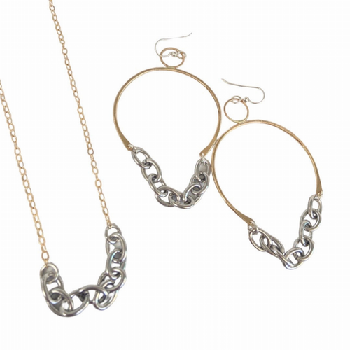Duke Mixed Metal Chain Necklace