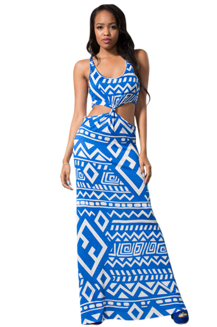 Tank style maxi dress with cut out back