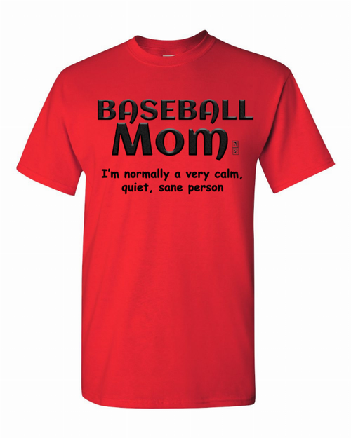 Baseball Mom T-Shirt XLarge