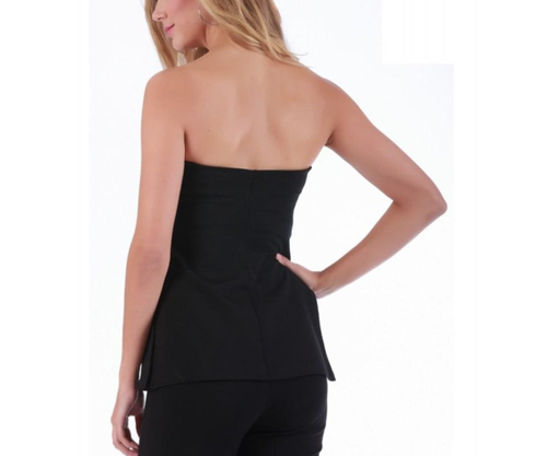 InstantFigure Strapless Tunic Top W/Side Slits
