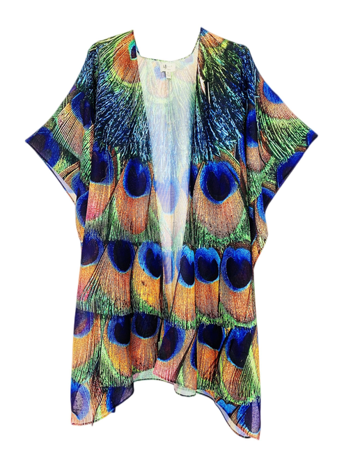 Peacock Feather Kimono