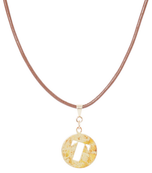 14K Gold Plated Letter Choker Charm Necklace