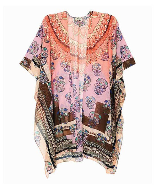 Suger Skull Silk Blend Kimono