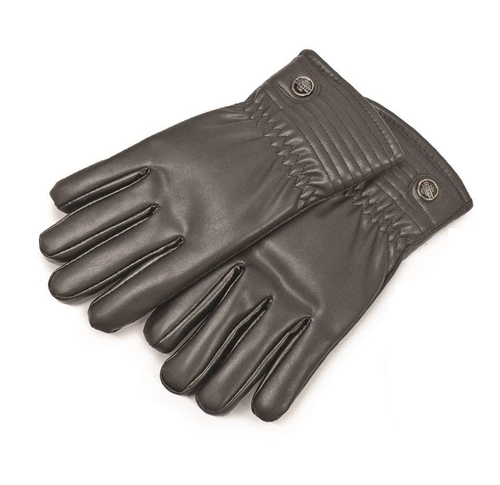 ThermaWear Men's Fleece-Lined Fashion PU Leather Gloves