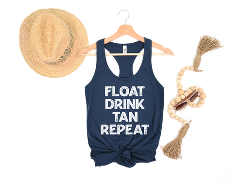 Float, Drink, Tan, Repeat  Funny Boating Shirt | Lake Shirt