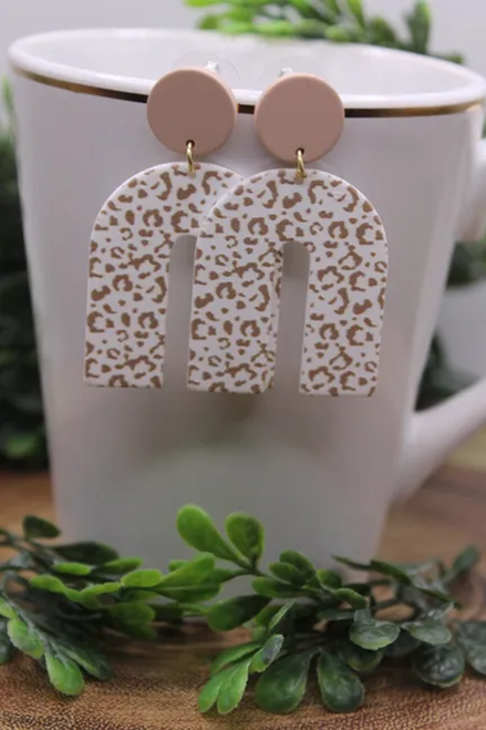 Leopard Arch || Acrylic Dangle Earrings || Hypoallergenic