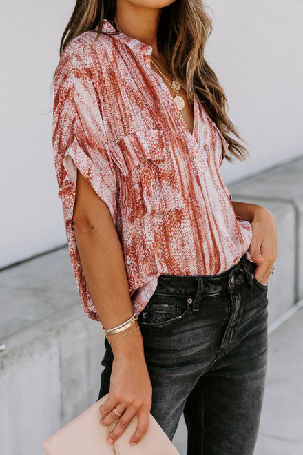 Unique Cuffed Split short sleeve Shirts