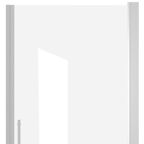 Set Of Two Aluminum and Tempered Glass Shower Doors
