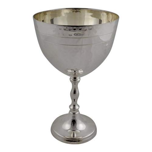 Hammered Chalice Cup Silver Plate