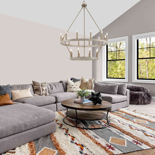 Brass Candle Style Multi Light Metal Dimmable Chandelier
