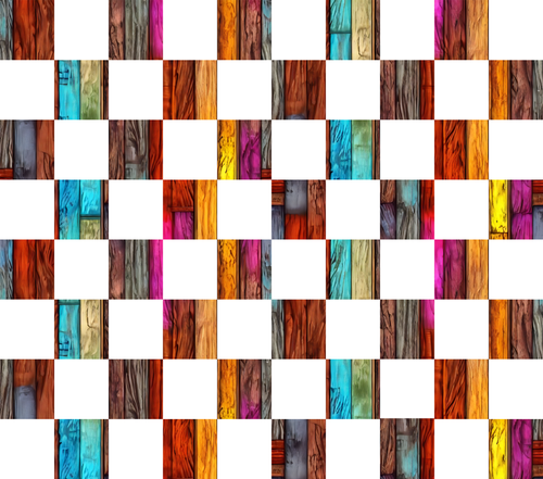 Painted Wood Patchwork 4-in-1 Can Cooler Cup