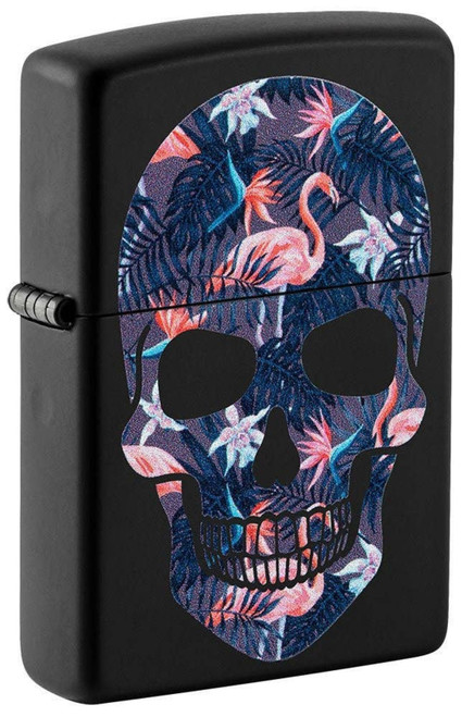 Zippo Flamingo Skulls Matte Finish Windproof Lighter 