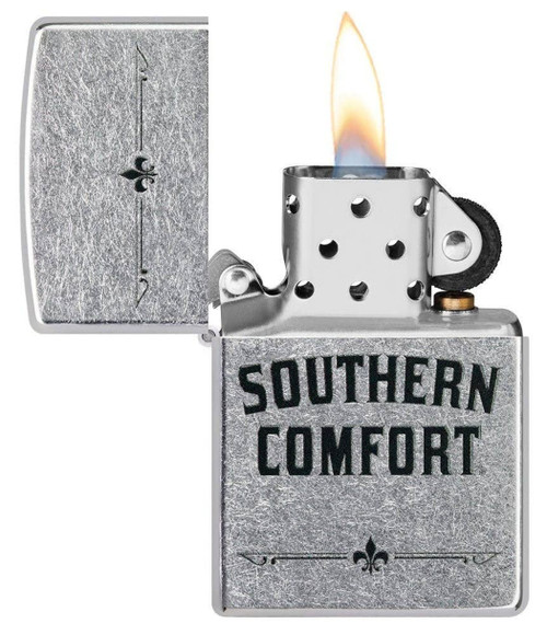 Zippo Southern Comfort Design Street Chrome Finish Windproof Lighter 
