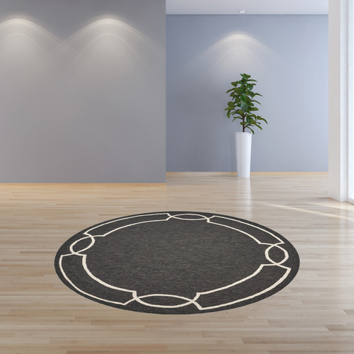 7' Round Onyx Round Indoor Outdoor Area Rug