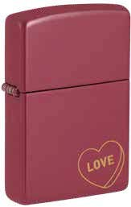 Zippo Love Candy Heart Design Brick Finish Lighter 