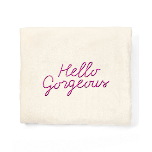 Hello Gorgeous Plush Fleece Nap Blanket