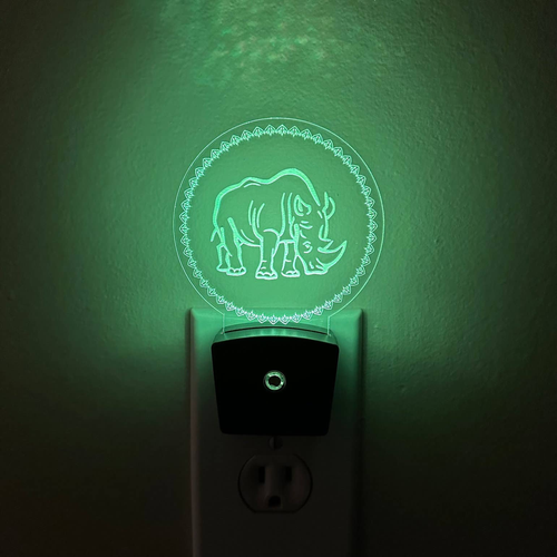 Rhino Nightlight | Safari Animal LED Night Light