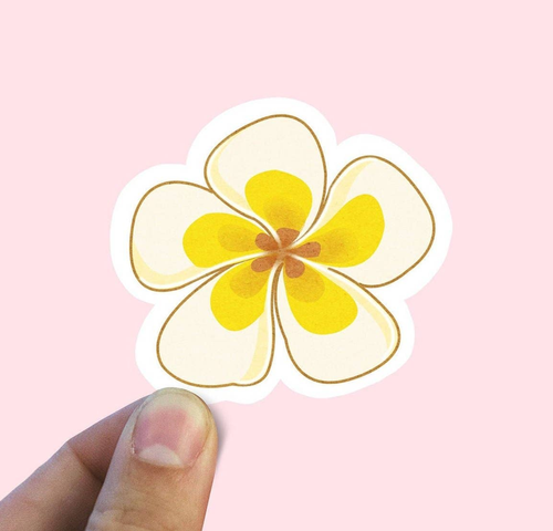 Hawaiian Flower Vinyl Sticker