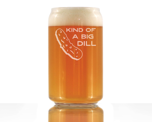 Big Dill Beer Can Pint Glass - Pickle Gifts and Decor