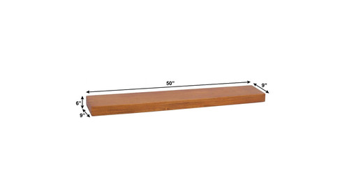 50" Brown Wood Wall Mounted Bathroom Shelves