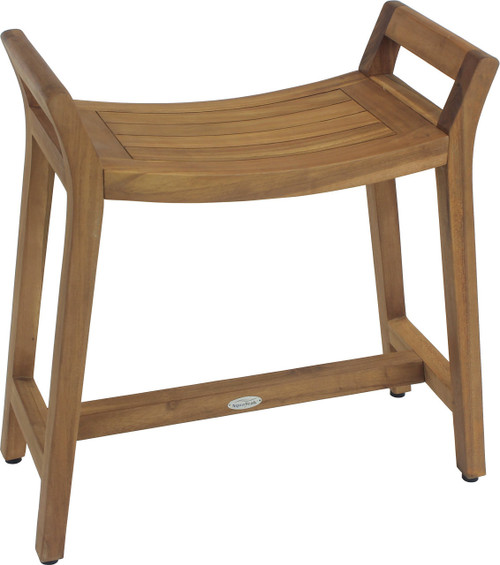 26" X 27" Brown Teak Rectangular Shower Bench