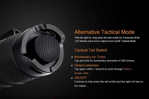 Fenix LD22 LED Flashlight 300 Lumens 6 Modes Clip