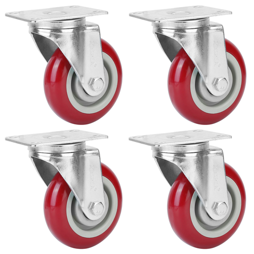 4 Packs 4In Swivel Caster Wheels Heavy Duty 