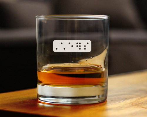 Cheers Braille Whiskey Rocks Glass Teachers and Blind Gifts