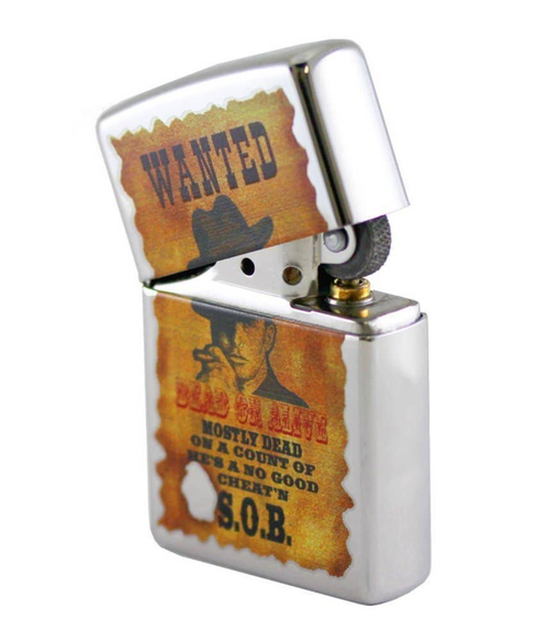 Zippo Wanted Poster High Polish Chrome 