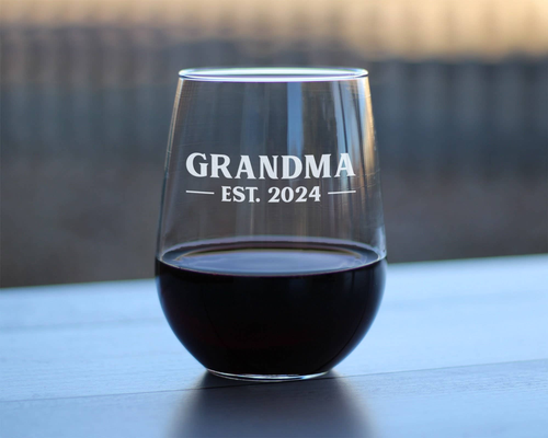 Bold 2024 Grandma Stemless Wine Glass - New Grandma Gifts