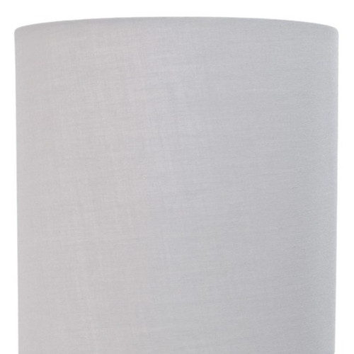 20" White Metal USB Table Lamp LED With Gray Drum Shade
