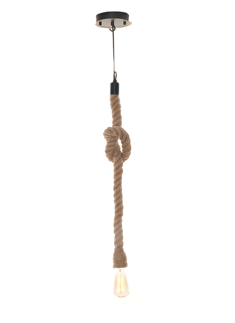 5.5" X 5.5" X 36" Rope Pendant Lamp  Single Bulb