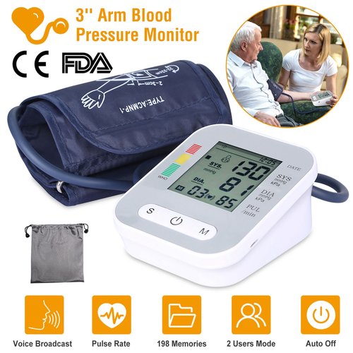 Digital Arm Blood Pressure Monitor LCD 