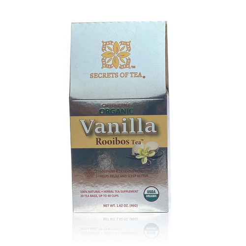 Vanilla Rooibos Tea - USDA Organic & Caffeine Free- 40 Servings
