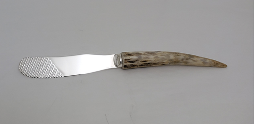 Stag Handle Spreading Knife English Silver Plate