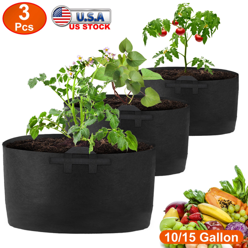 3 Pack Plant Grow Bags 
