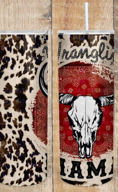 Wranglin' mama skinny tumbler