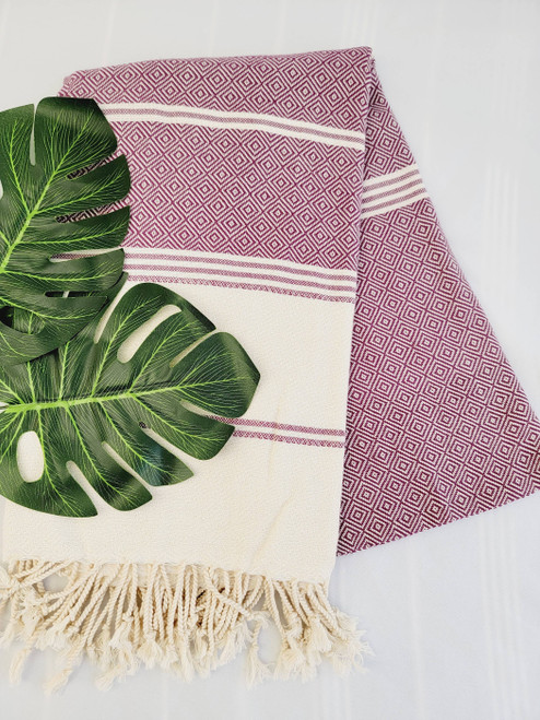 Beach Towels, Bath Towels, Sand Proof Turkish towels CHERRY