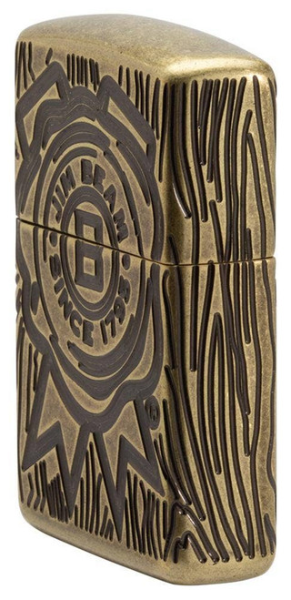 Zippo Jim Beam Whiskey Armor Lighter Antique Brass Windproof Lighter 