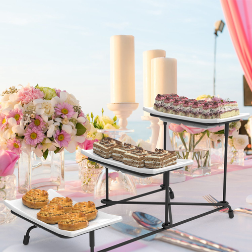 3-Tier Plastic Serving Tray Dessert