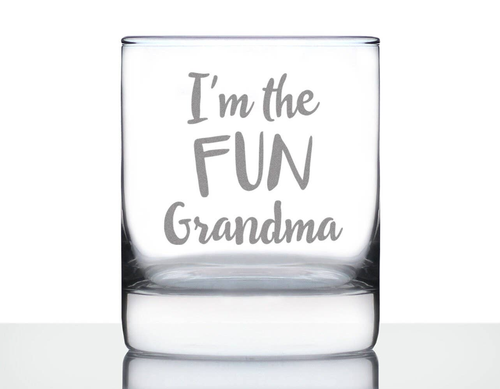 Fun Grandma Whiskey Rocks Glass - Mother's Day Gifts